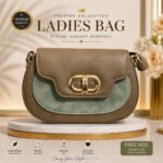 Stylish Women's Brown & Sage Green Shoulder Bag