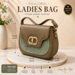 Stylish Women's Brown & Sage Green Shoulder Bag - Image 3