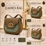 Stylish Women's Brown & Sage Green Shoulder Bag - Image 4
